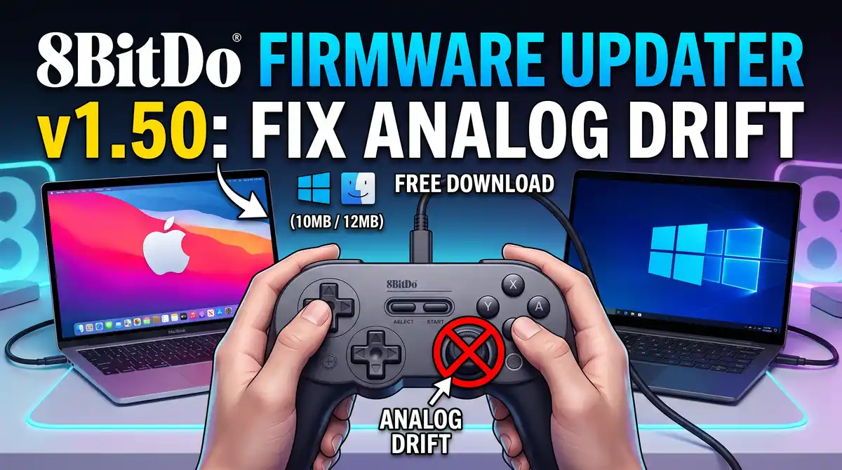 Cara Mudah Update Firmware Controller 8BitDo via PC dan macOS (v1.50)