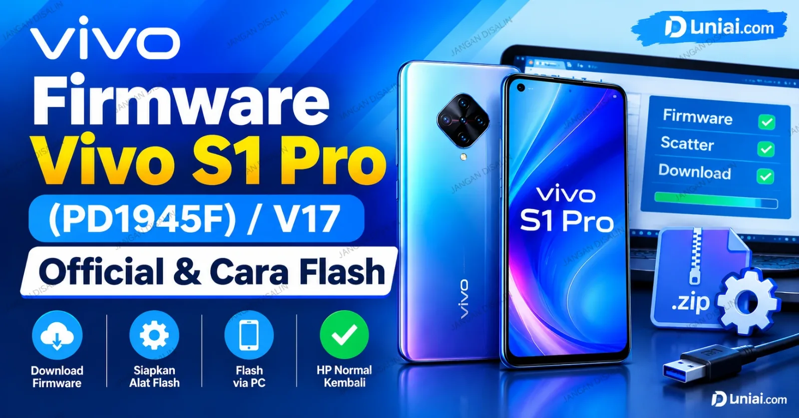 Firmware Vivo S1 Pro (PD1945F) / V17 Official & Cara Flash